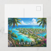 Key West Florida Reizen Briefkaart (Voorkant / Achterkant)