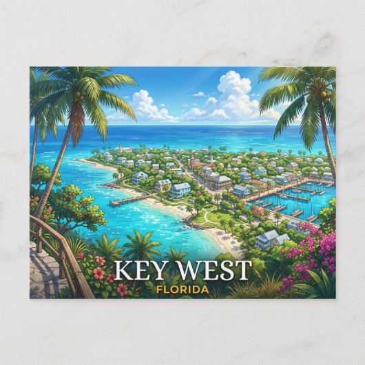 Key West Florida Reizen Briefkaart (Voorkant)
