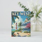 Key West Florida Reizen Briefkaart (Staand voorkant)