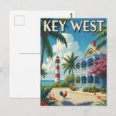 Key West Florida Reizen Briefkaart (Voorkant / Achterkant)