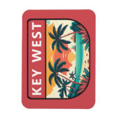 Key West Florida Retro Embleem Magneet (Verticaal)