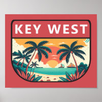Key West Florida Retro Embleem