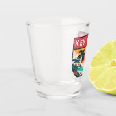 Key West Florida Retro Embleem Shot Glas (Links)