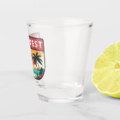 Key West Florida Retro Embleem Shot Glas (Rechts)