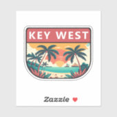 Key West Florida Retro Embleem Sticker (Vel)