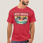 Key West Florida Retro Embleem T-shirt (Voorkant)