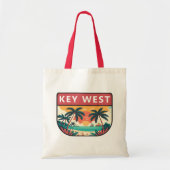 Key West Florida Retro Embleem Tote Bag (Voorkant)