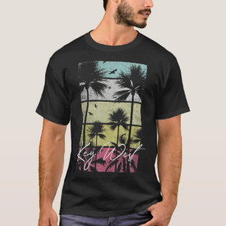 Key West Florida Retro  strand Surf Surfing T-shirt