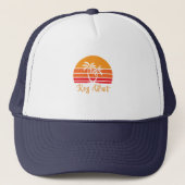 Key West Florida Retro  Sunset Palm Tree Trucker Pet (Voorkant)