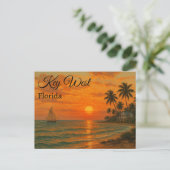 Key West, Florida Retro Travel Tourism Briefkaart (Staand voorkant)