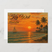 Key West, Florida Retro Travel Tourism Briefkaart (Voorkant / Achterkant)