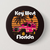 Key West Florida Ronde Button 7,6 Cm (Voorkant)