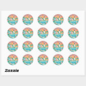 Key West, Florida Ronde Sticker (Vel)