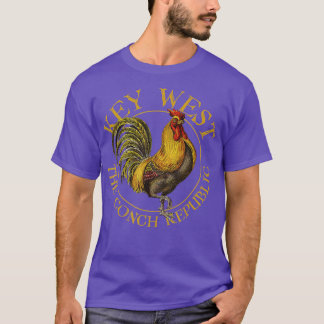 Key West Florida Rooster Design Souvenir T-shirt