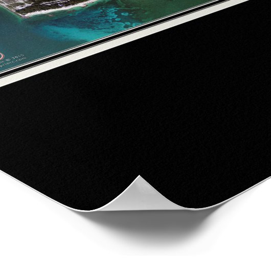 Key West Florida Satellite Poster Map (Hoek)