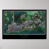 Key West Florida Satellite Poster Map (Voorkant)