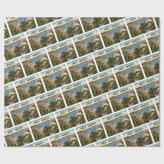  Key West Florida Scene Cadeaupapier (Vlak)