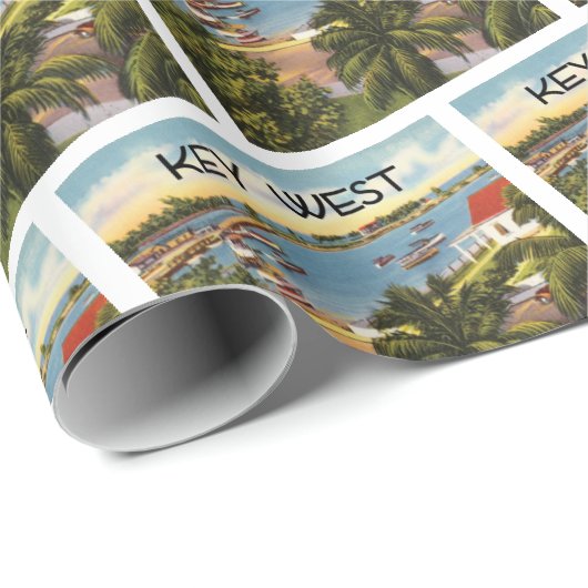 Key West Florida Scene Cadeaupapier (Rol Hoek)