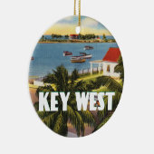 Key West Florida  Scene Keramisch Ornament (Rechts)