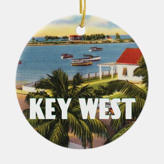 Key West Florida  Scene Keramisch Ornament (Voorkant)