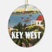 Key West Florida  Scene Keramisch Ornament (Links)