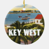 Key West Florida  Scene Keramisch Ornament (Achterkant)