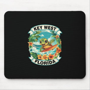Key West Florida Schattige Zeeschildpad Surft Zome Muismat