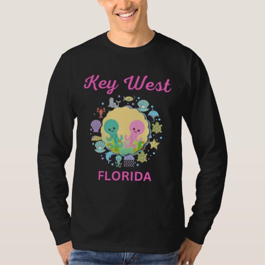Key West Florida Sea Animals T-shirt (Voorkant)