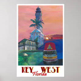 Key West Florida Southernmost Dreams Travel Poster