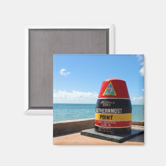 Key West, Florida Southernmost Point landmark Magneet (Voorkant / Achterkant)