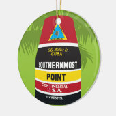 Key West Florida Southernmost Point Marker Keramisch Ornament (Links)