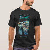 Key West Florida Souvenir Waterverf Zee Turtle Po T-shirt (Voorkant)