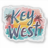 Key West Florida Sticker (Voorkant)