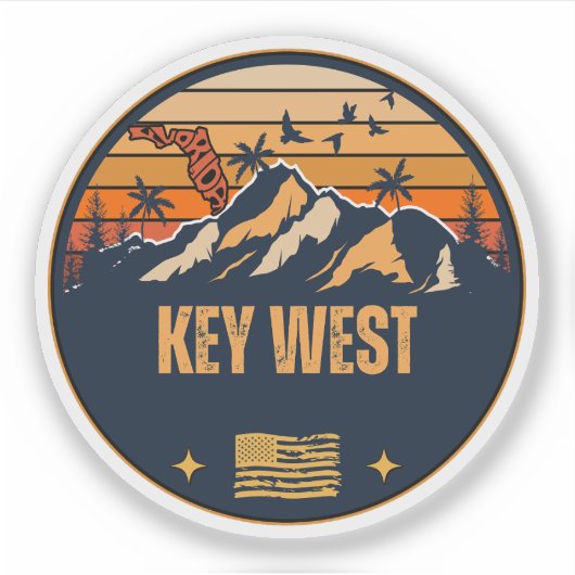 Key West, Florida Sticker (Voorkant)