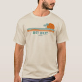 Key West Florida Sun Palm Trees T-shirt (Voorkant)
