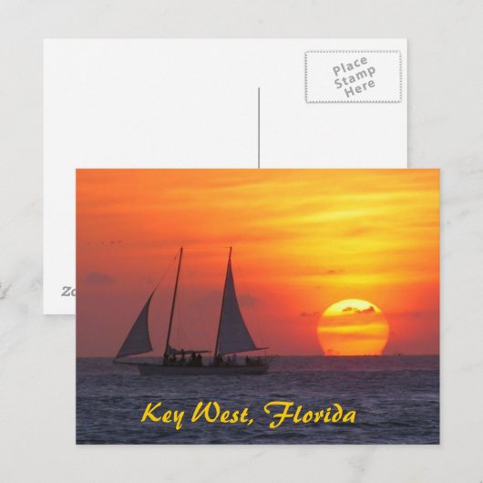 Key West, Florida Sunset Briefkaart (Voorkant / Achterkant)