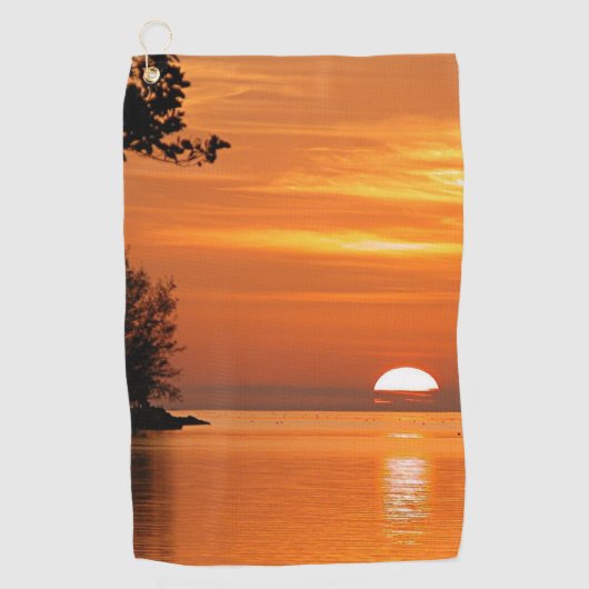 Key West, Florida sunset Golfhanddoek (Voorkant)