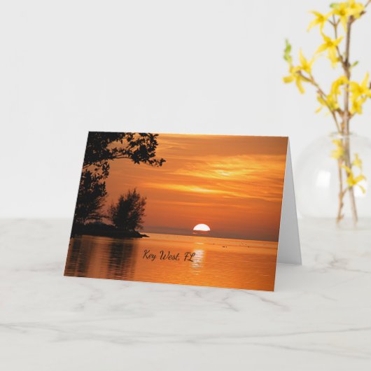 Key West, Florida sunset, Kaart (Gele Bloem)