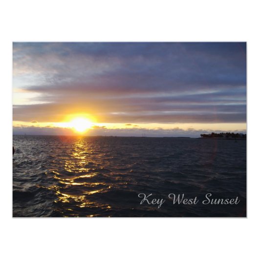Key West Florida Sunset Photo Poster (Voorkant)