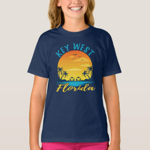 Key West Florida Sunset Retro Vacation T-shirt