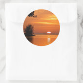 Key West, Florida sunset Ronde Sticker (Tas)
