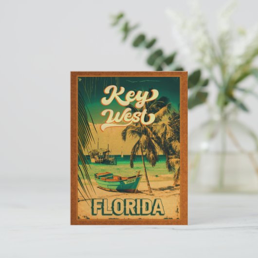 key west Florida Sunset Vacation Souvenirs  Briefkaart (Staand voorkant)