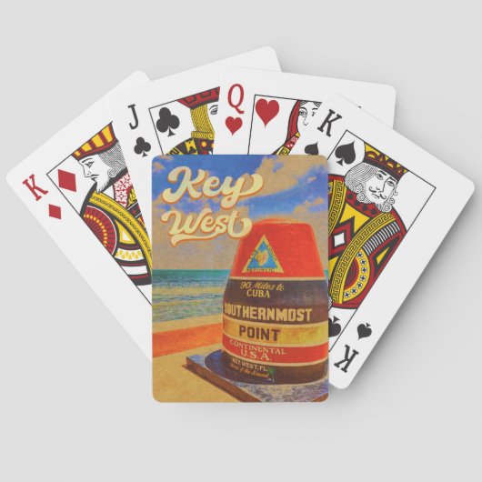 key west Florida Sunset Vacation Souvenirs  Pokerkaarten (Achterkant)