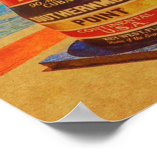 key west Florida Sunset Vacation Souvenirs  Poster (Hoek)