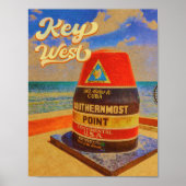 key west Florida Sunset Vacation Souvenirs  Poster (Voorkant)