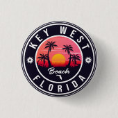 key west Florida Sunset Vacation Souvenirs Ronde Button 3,2 Cm (Voorkant)