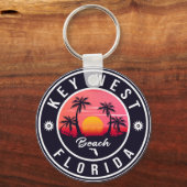 key west Florida Sunset Vacation Souvenirs Sleutelhanger (Achterkant)