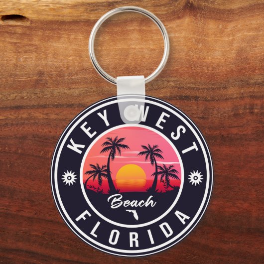 key west Florida Sunset Vacation Souvenirs Sleutelhanger (Achterkant)
