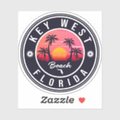 key west Florida Sunset Vacation Souvenirs Sticker (Vel)