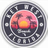 key west Florida Sunset Vacation Souvenirs Sticker (Voorkant)
